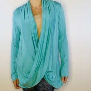 🦄Popana baby blue XL Criss Cross Tunic Cardigan